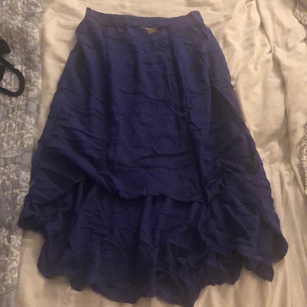Miss Tina royal Blue hi low skirt S (4-6)